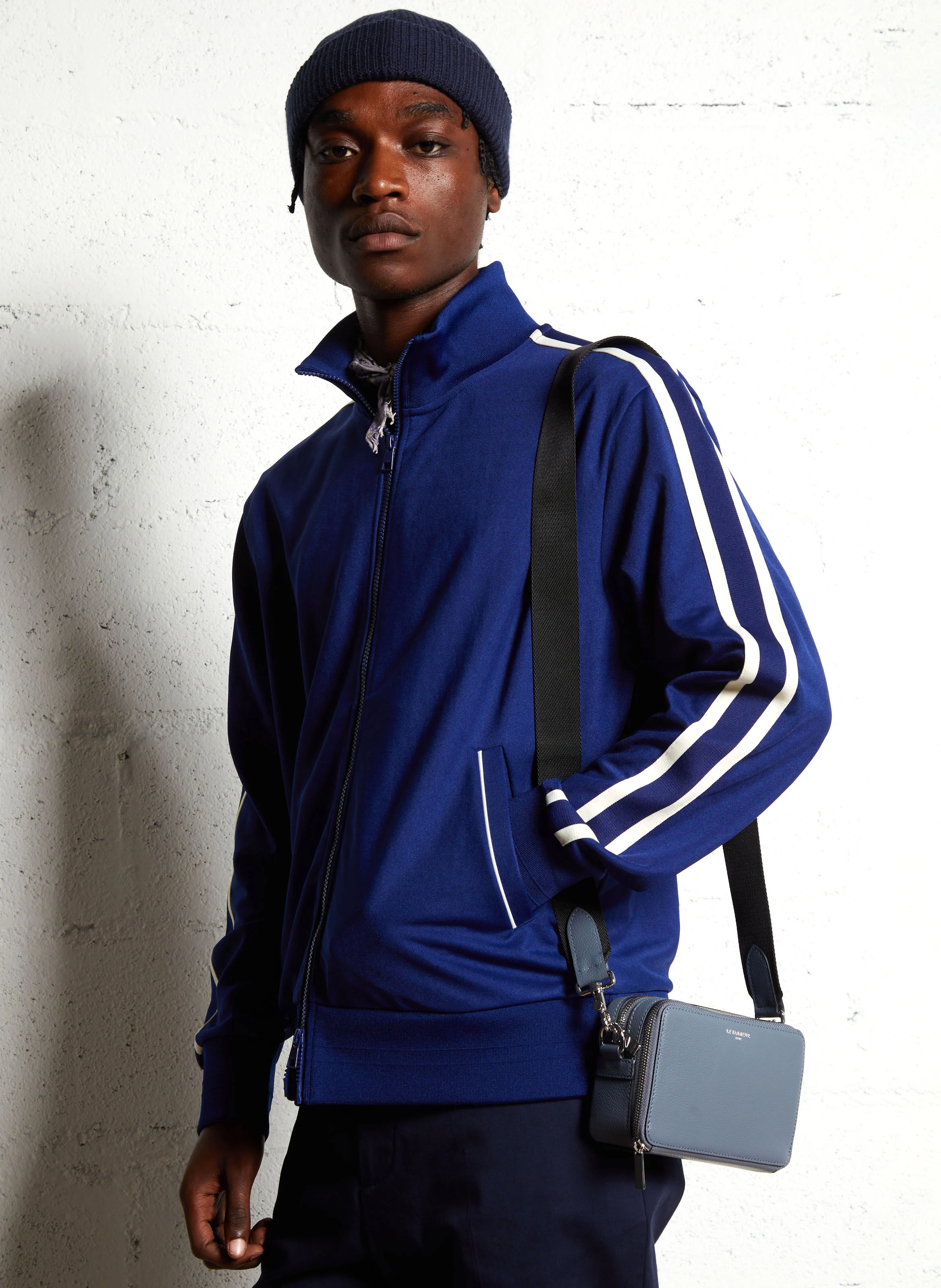 Sweat zippé| Bleu