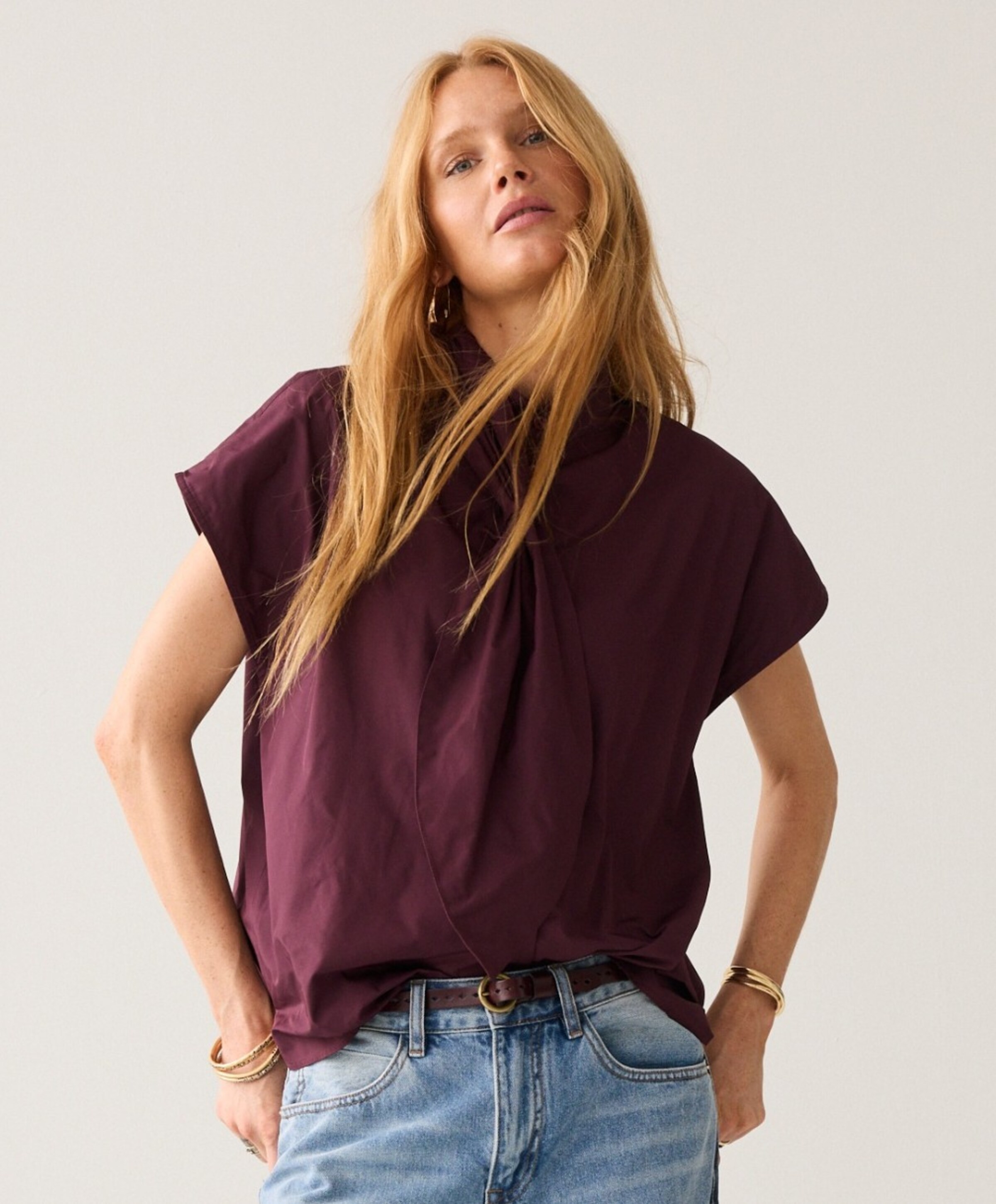 Summum Woman Dames blouse bordeaux