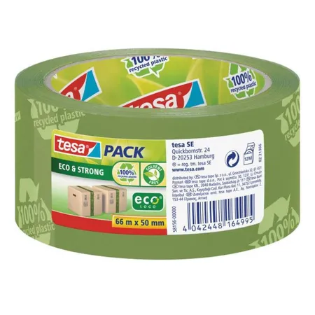 tesa Pack Eco & Strong ecoLogo 66m x 50mm, grün, bedruckt