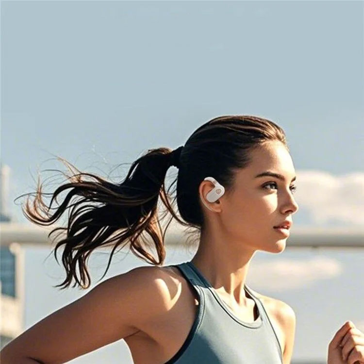 EA390 Bluetooth 5.4 TWS In-Ear Sport OhrClip KI-Noise Cancelling Kopfhörer Headset mit Ladecase (360mAh) - Schwarz