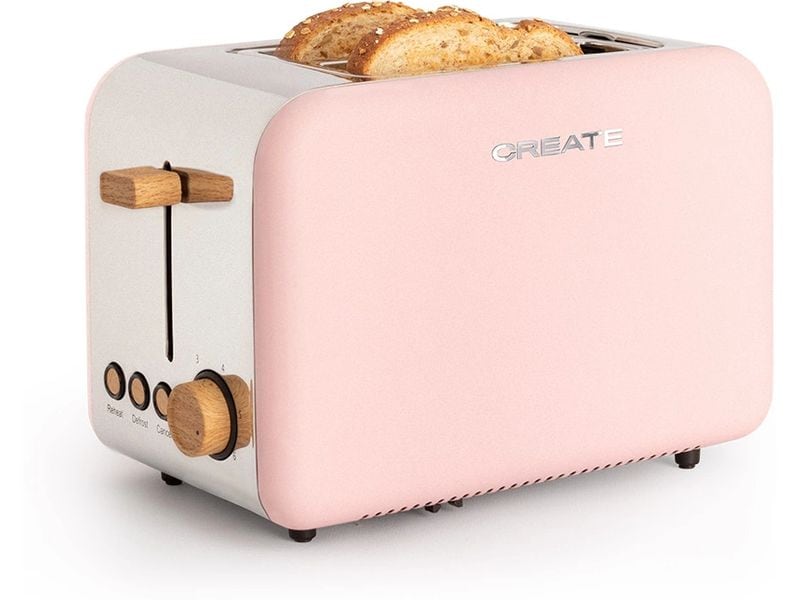 Create Toaster Retro Pastelrosa Toaster im Retro-Design