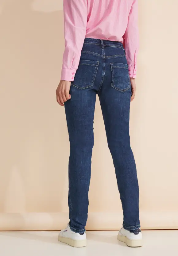 Casual Fit indigo Jeans - mid indigo random wash