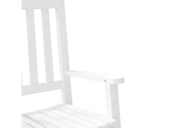 Chaise à bascule enfants blanc bois de peuplier massif