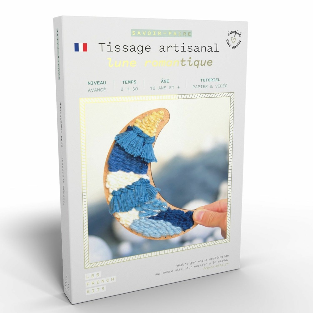 Coffret diy - lune bleue romantique à tisser