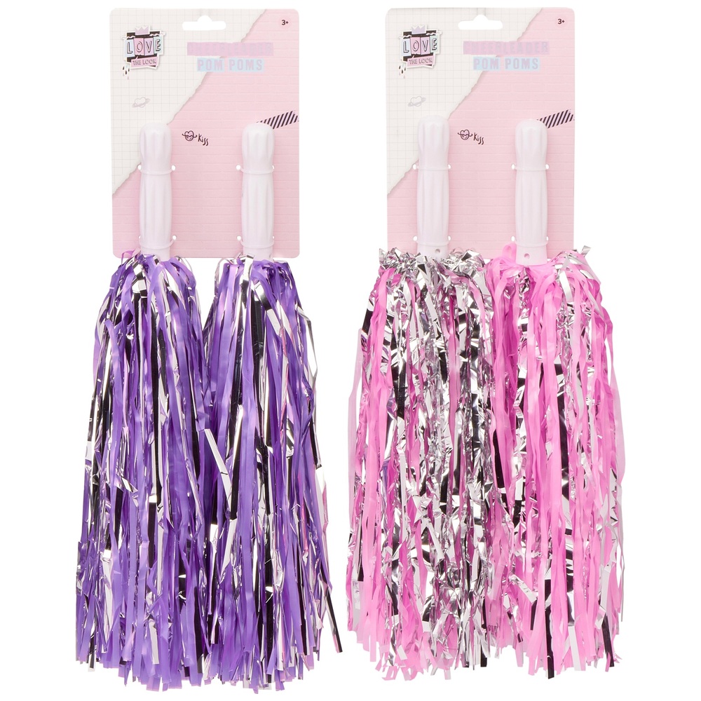 Ich liebe den Look Cheerleader Pompons Sortiment