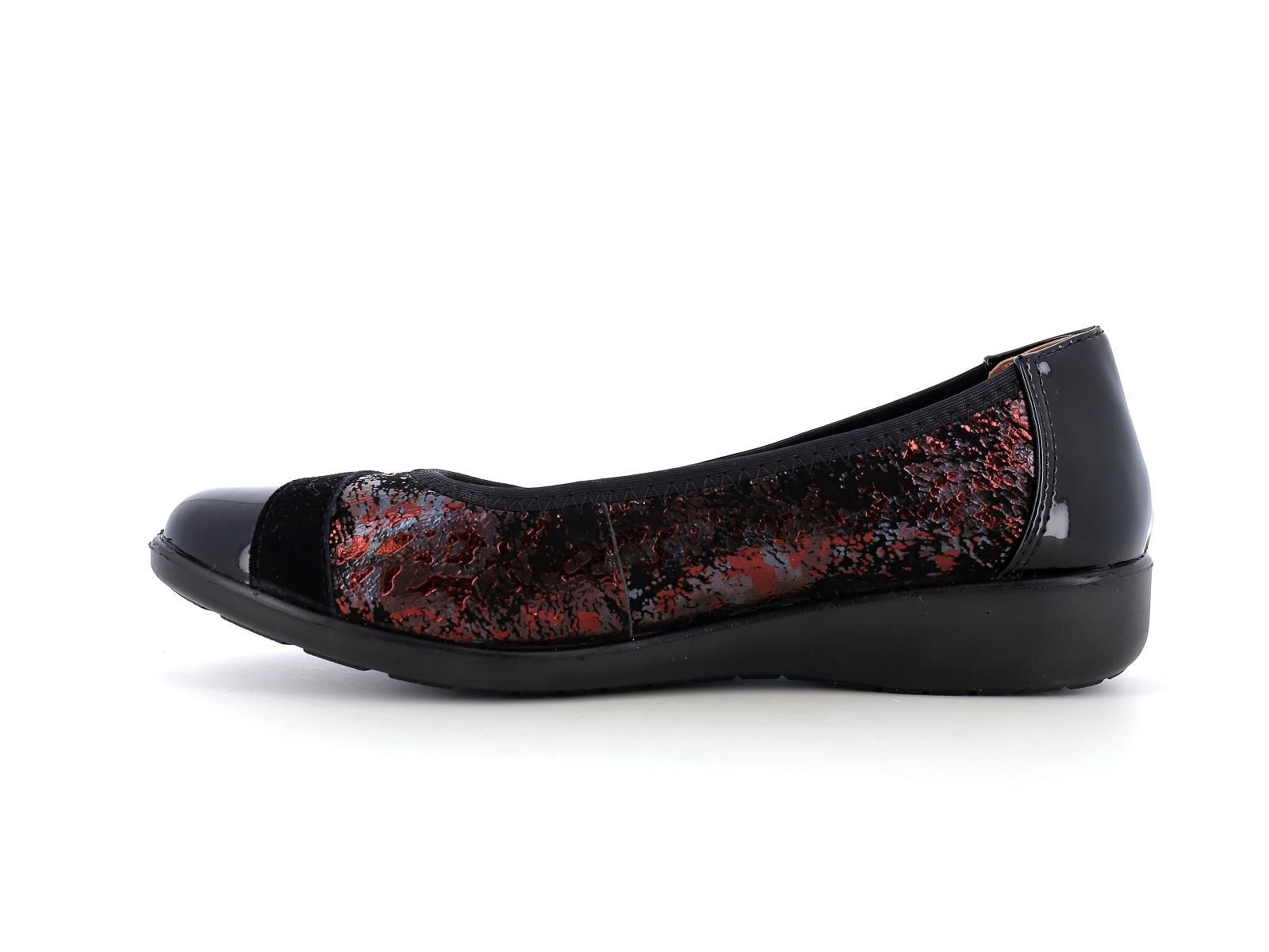 Inea-NOVAK Cuir Noir Rouge