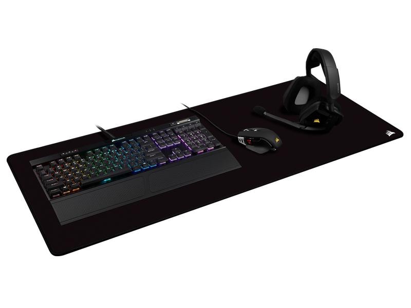 Corsair Gaming-Mausmatte MM350 PRO Extended XL Schwarz Spritzwassergeschütztes Premium-Gaming-Mauspad aus Stoff im XL-Format