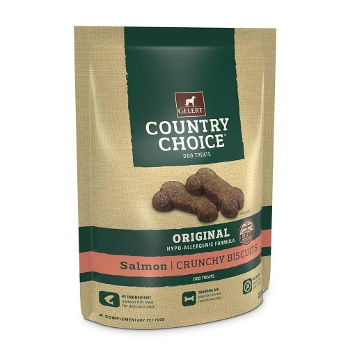 Petiscos de salmão para cães, sabor natural