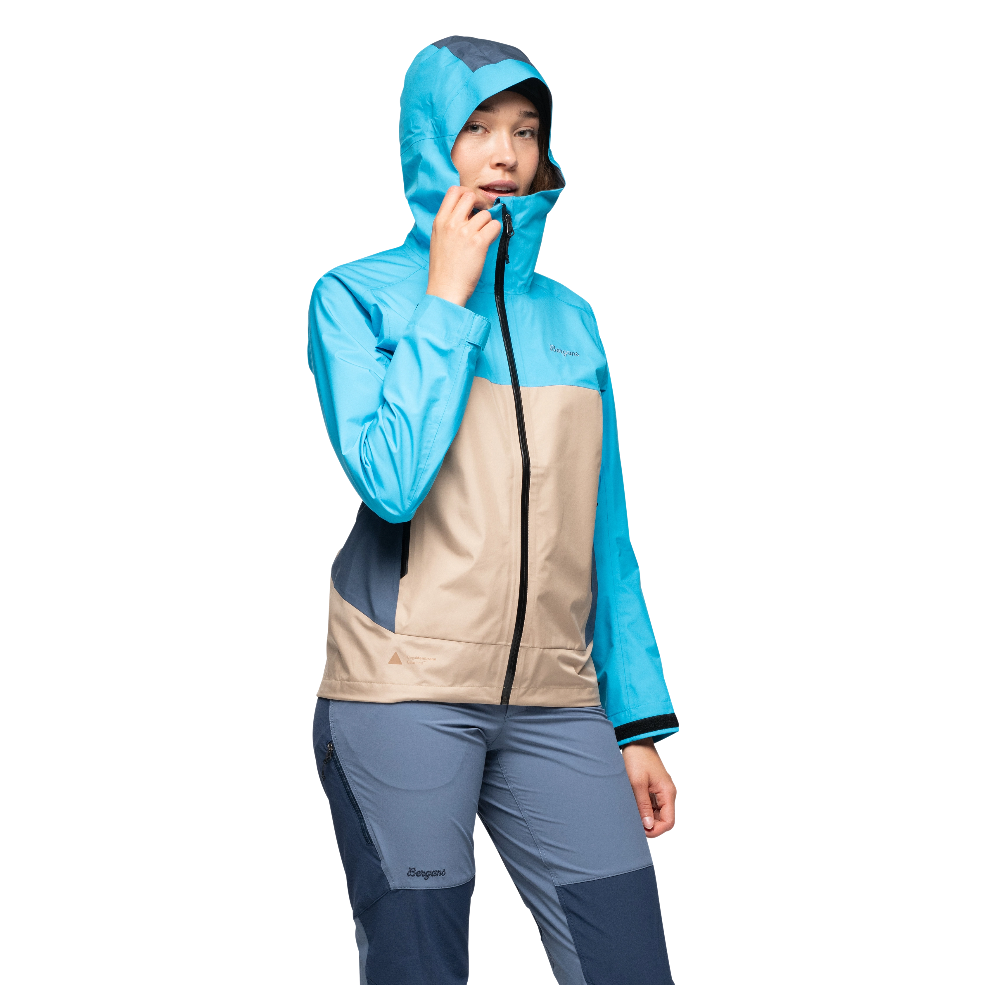 Vaagaa 3L Shell Jacket Women Aqua Lagoon / Warm Sand