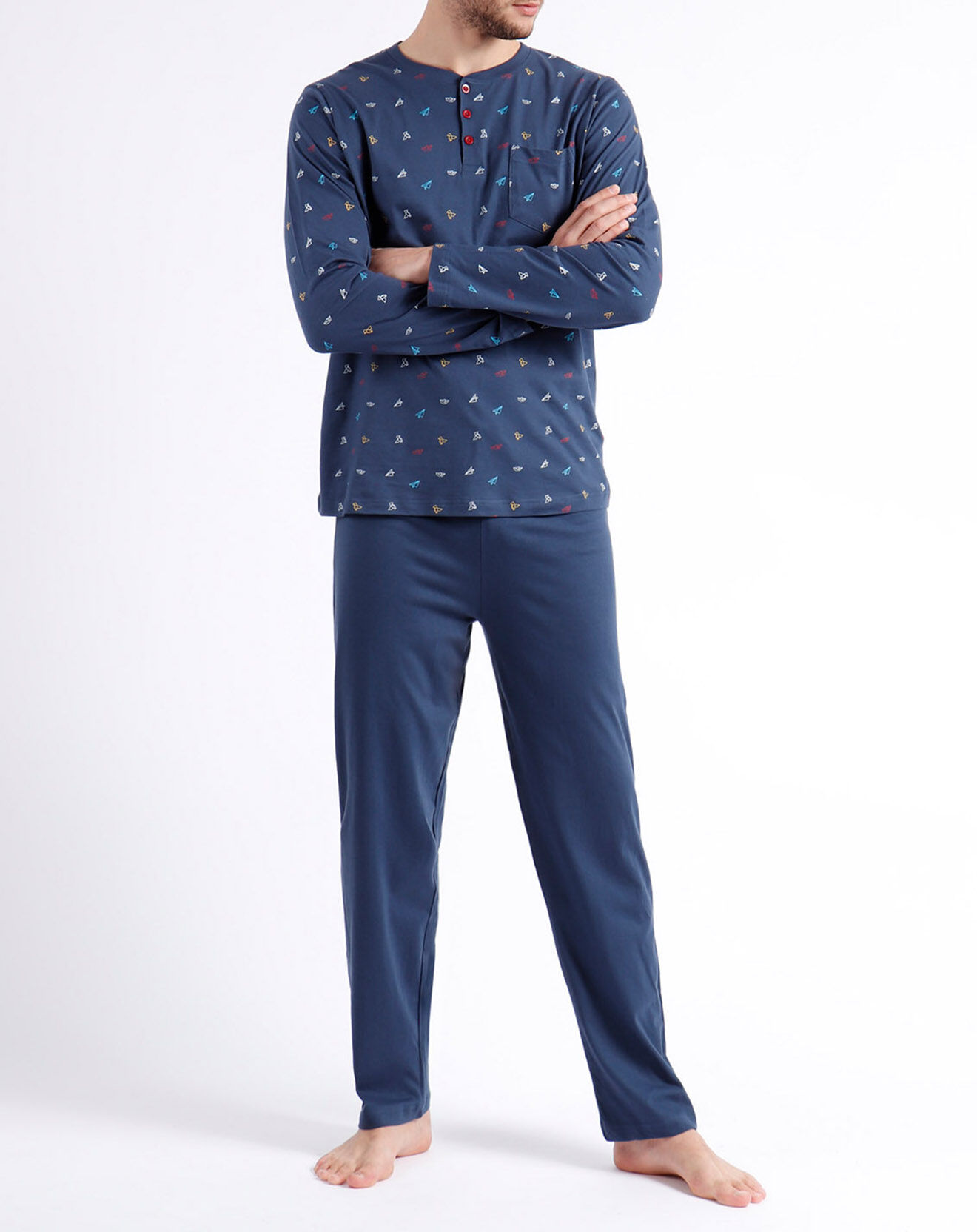 Admas Pyjama Origami bleu denim