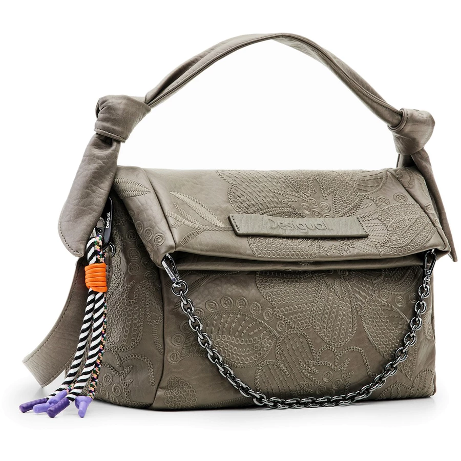 Desigual Alpha Loverty 3.0 - Schultertasche 30 cm gris alquitran