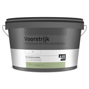 KARWEI voorstrijk structuurverf en sierpleister wit 2,5 liter