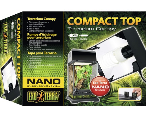 Afdekking Exo Terra Compact Top, Nano 20 x 15 x 9 cm
