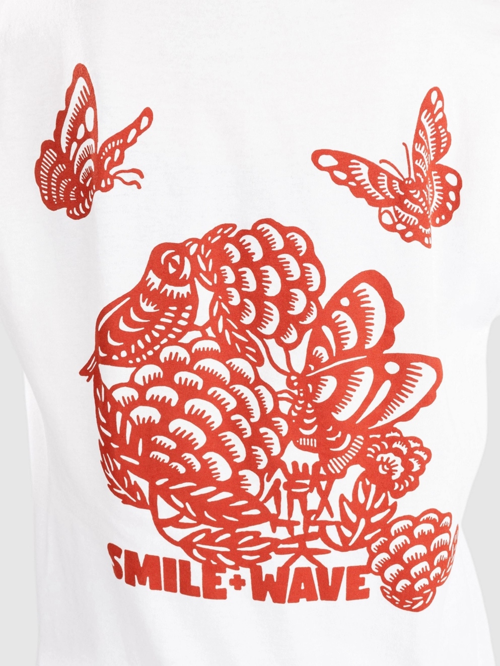Smile And Wave Paper Warath T-Shirt white