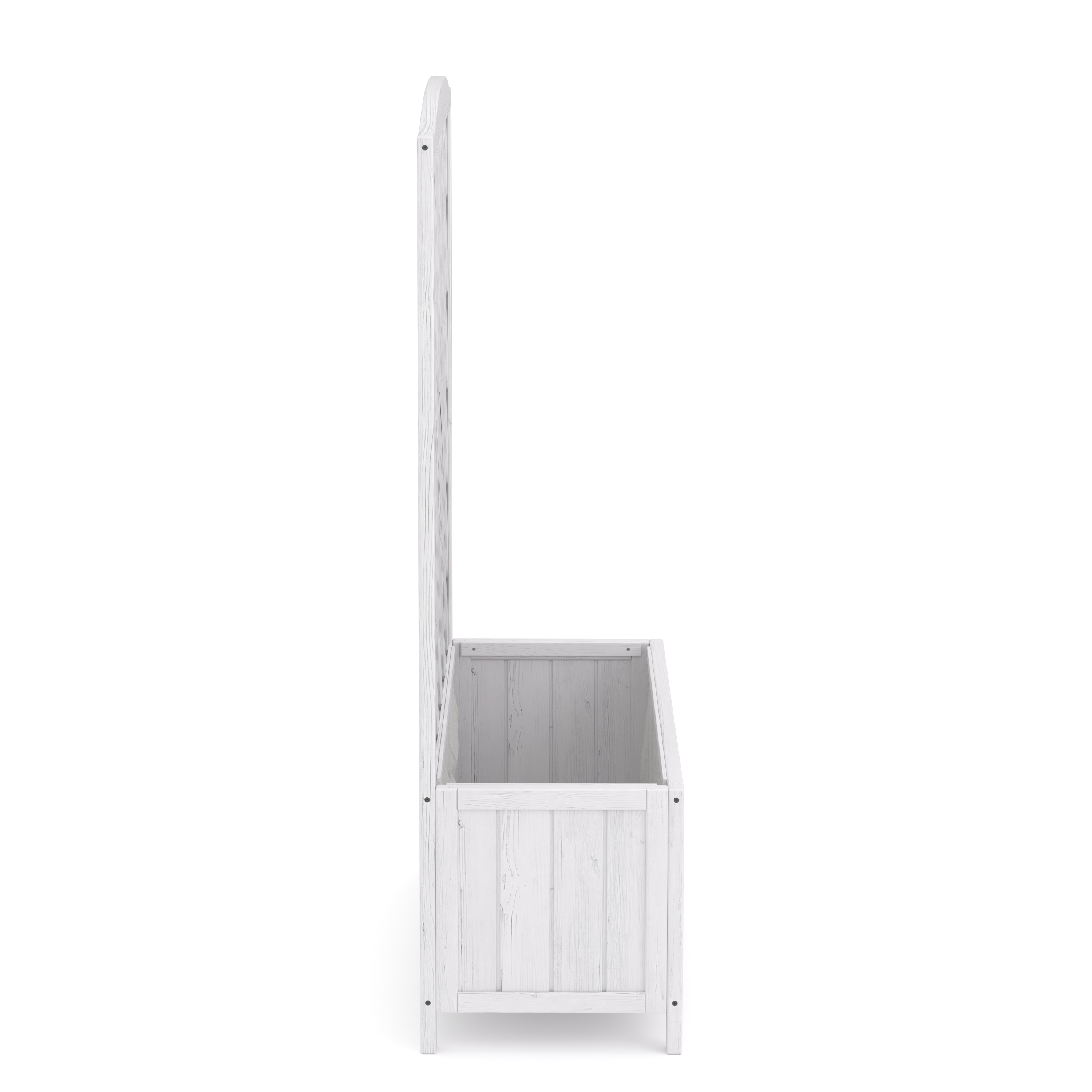 Rankgitter mit Blumenkasten weiss
