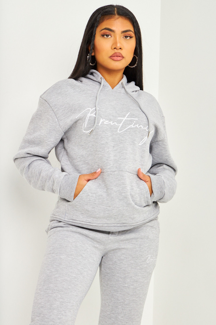 Sweat à capuche gris Brentiny