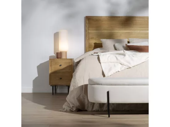 Banc tapissé Beige 120x42