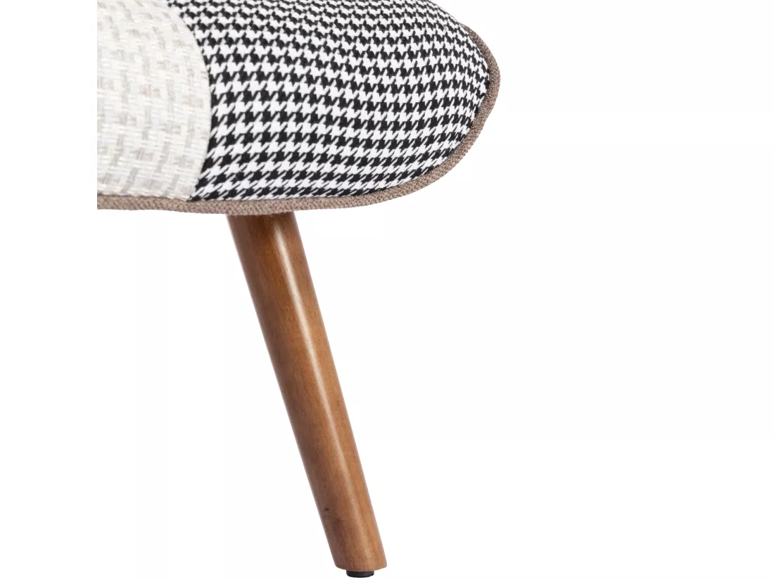 Chaise de loisirs assortie avec repose-pieds, fauteuil de salon avec dossier et coussin