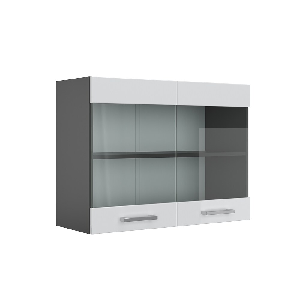 VICCO Küchenschrank Hängeschrank Hängeglasschrank 80 cm R-Line Anthrazit