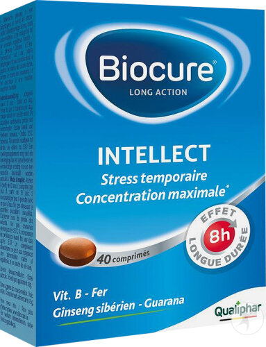 Biocure Long Action Intellect Stress Temporaire Et Concentration Maximale 40 Comprimés