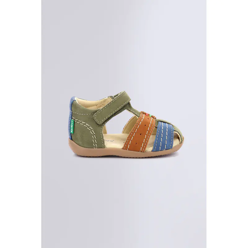 Bigbazar Kaki fonce marron SANDALES Cuir Garçon