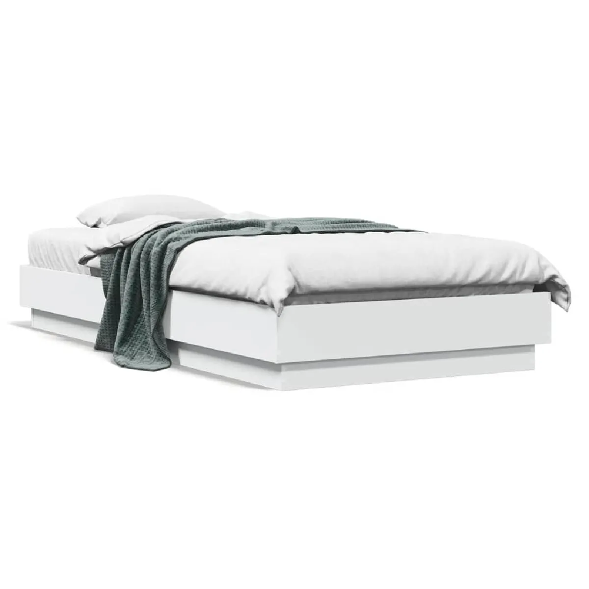 VidaXL Cadre de Lit LED - Bois Blanc