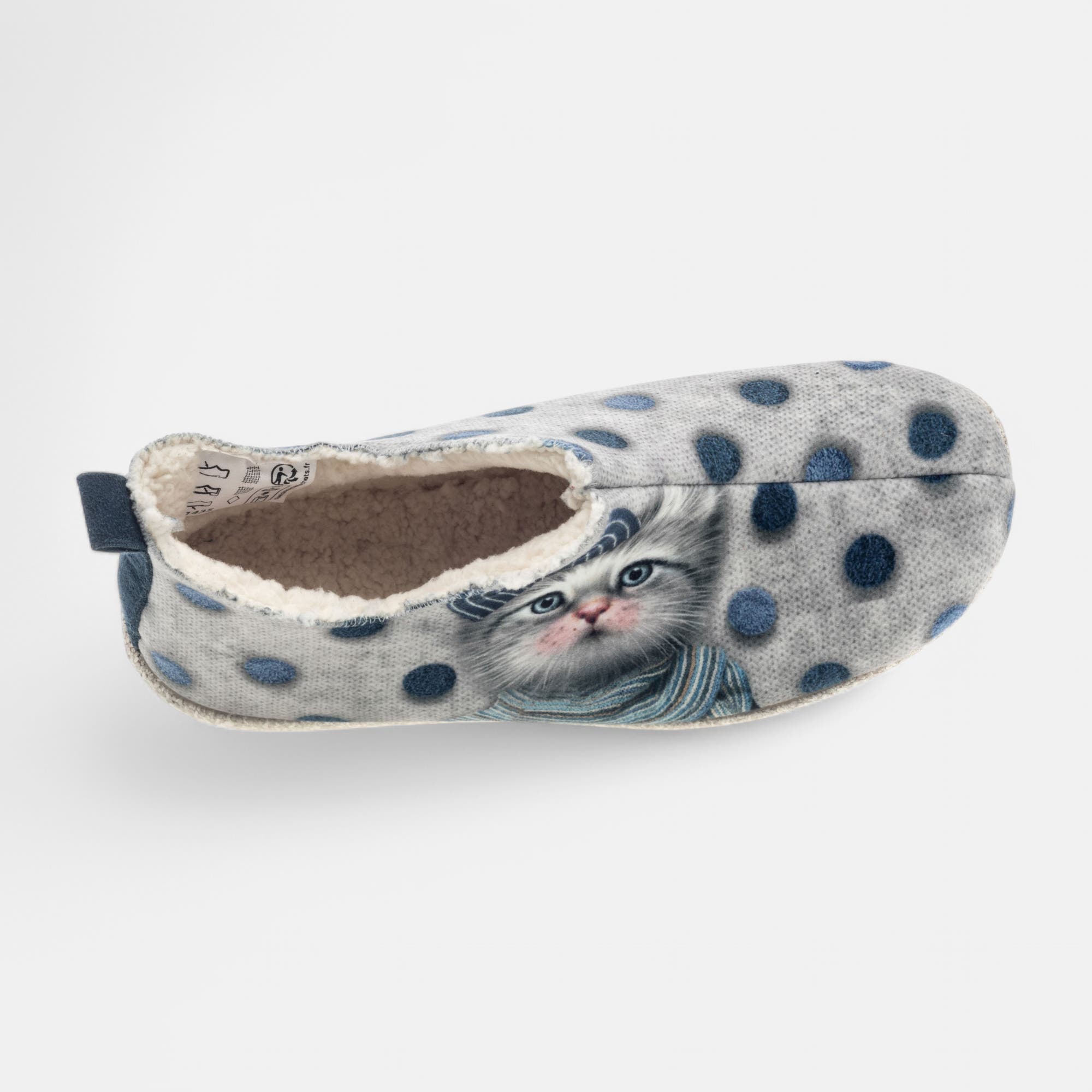 Pantoufles botillons Femme bleu marine