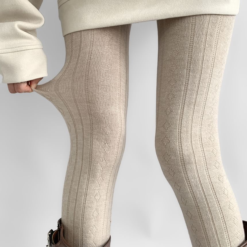Desperim - Effen geribbelde panty