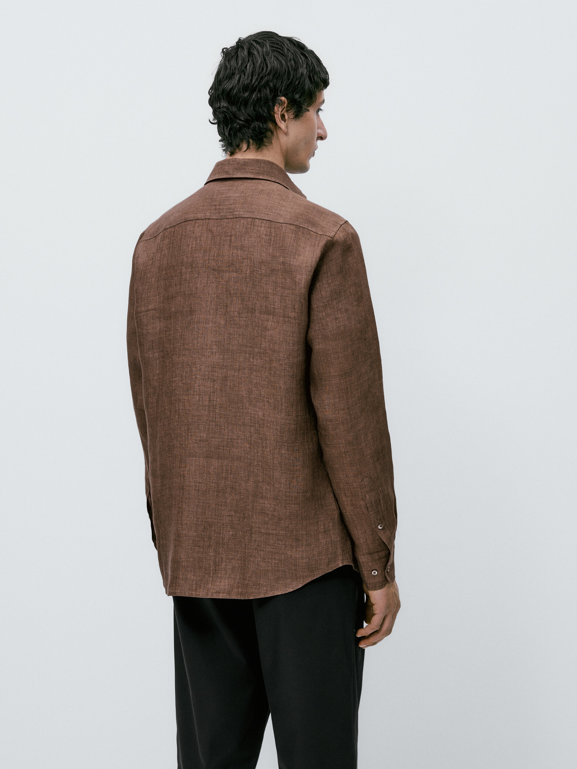 Camisa 100% Linho Delave Corte Regular - Lavada