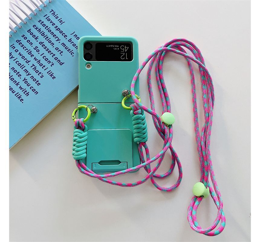 Edgin - Eenvoudige mobiele telefoon met crossbody-koord - Samsung Galaxy Z Flip 3 / Flip 4