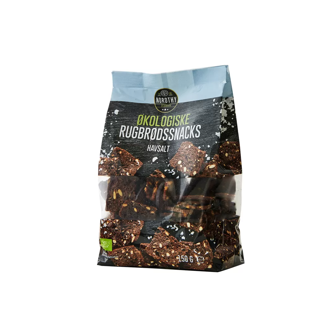 Nordthy Øko Rugbrødssnacks Havsalt - 150 g