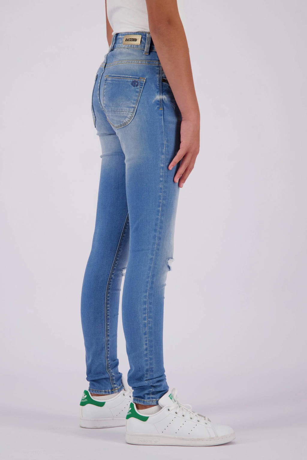 Raizzed skinny jeans Chelsea Crafted met slijtage mid blue stone