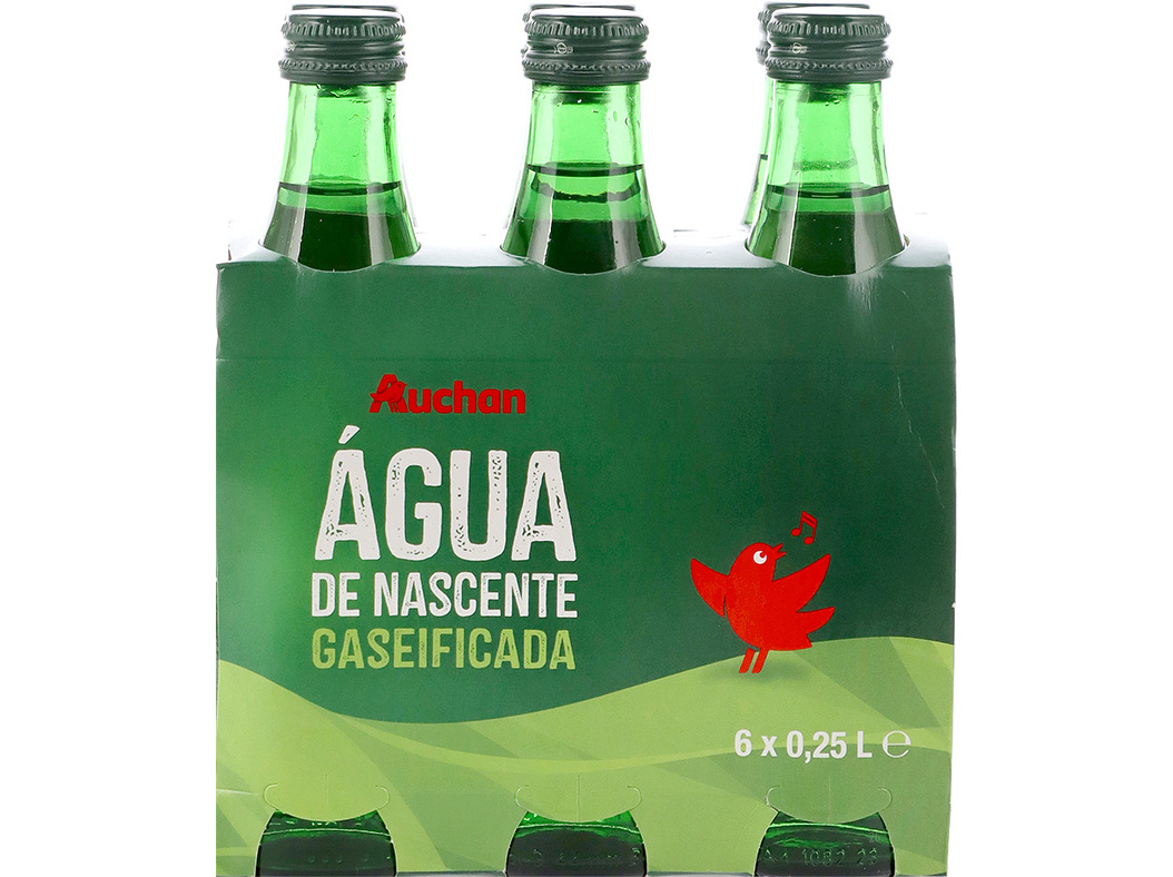 ÁGUA C/GÁS AUCHAN 6X25CL