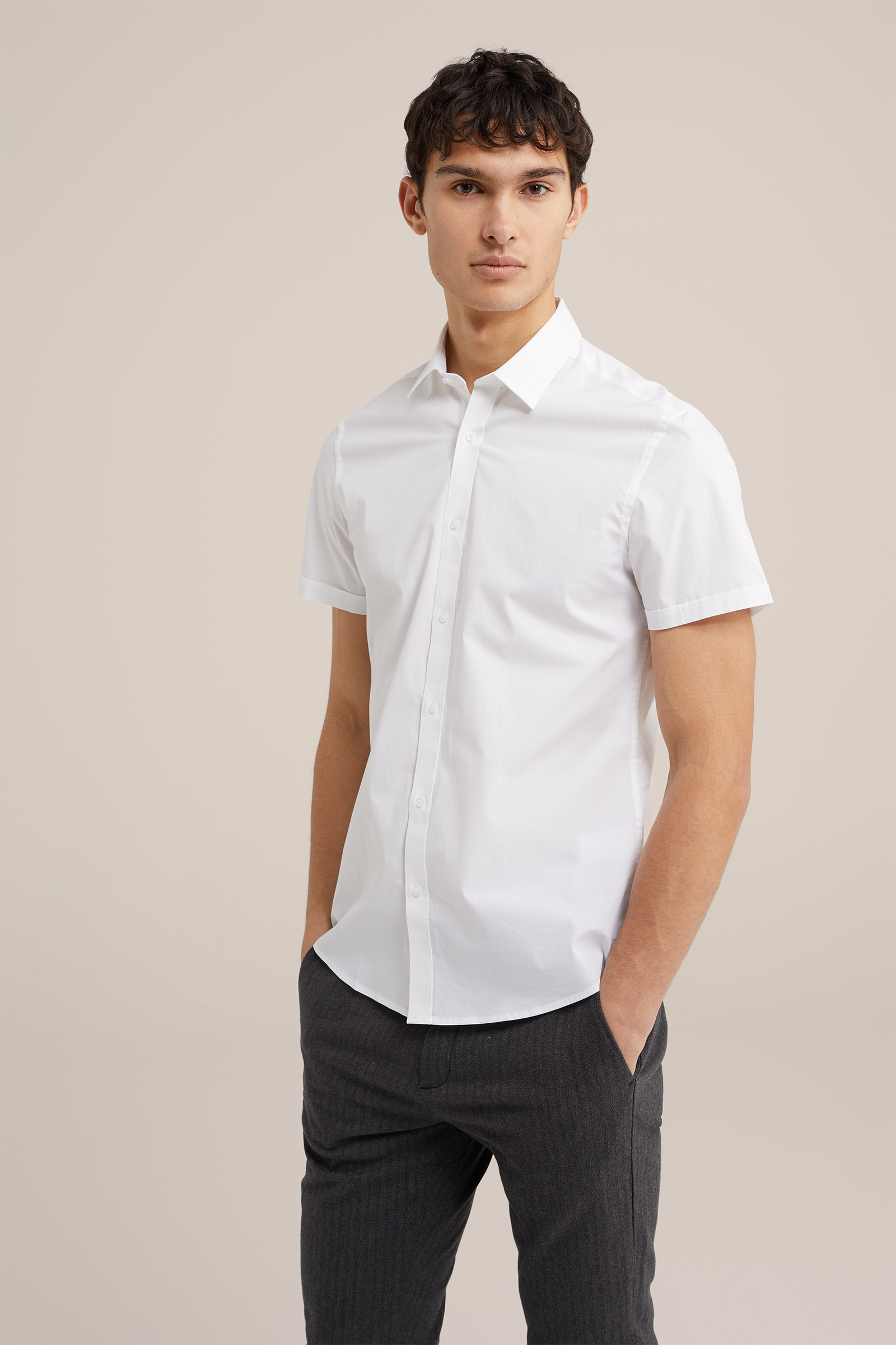 tall fit overhemd met stretch WE Fashion Wit