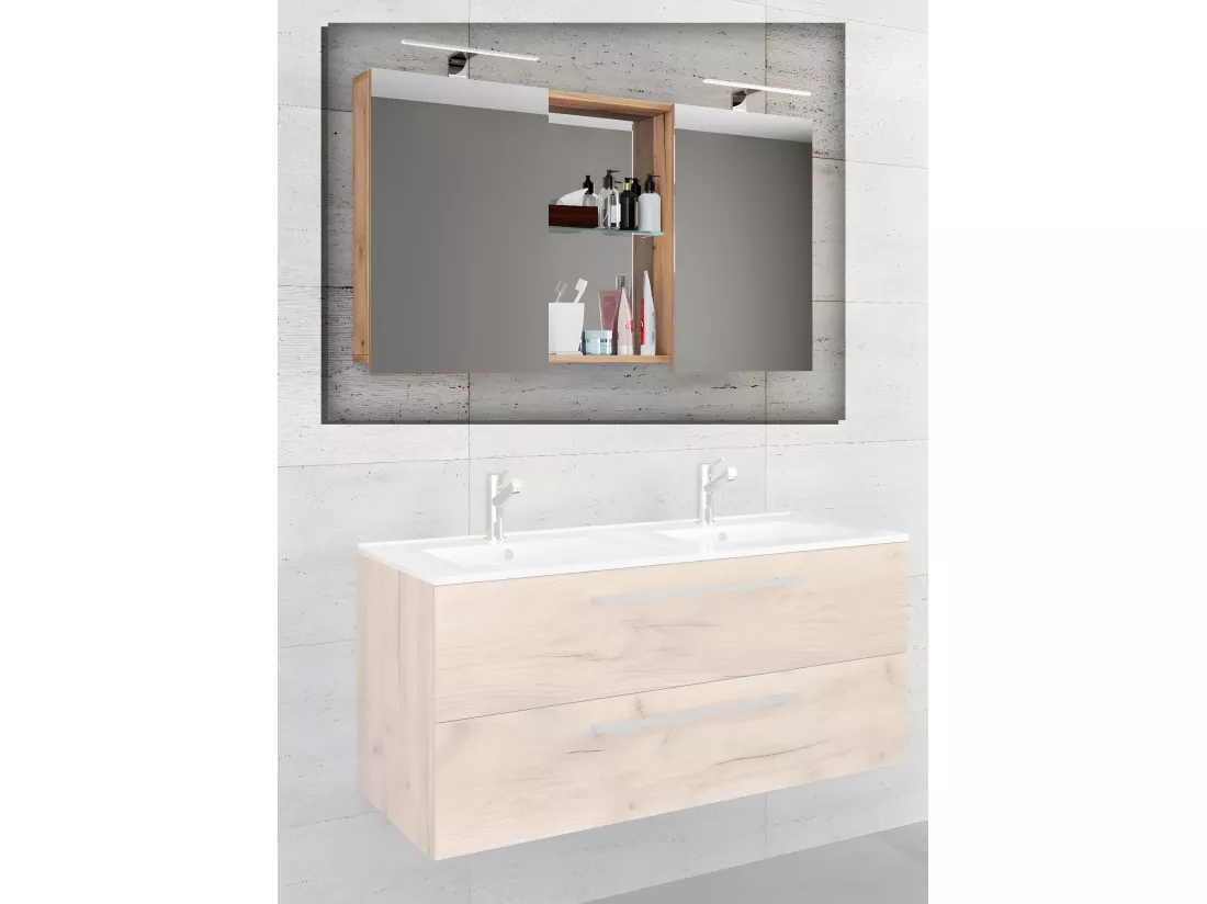 armoire de toilette miroir Budasi avec étagère