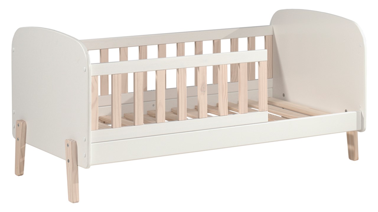 Peuterbed Kiddy met bedlade wit