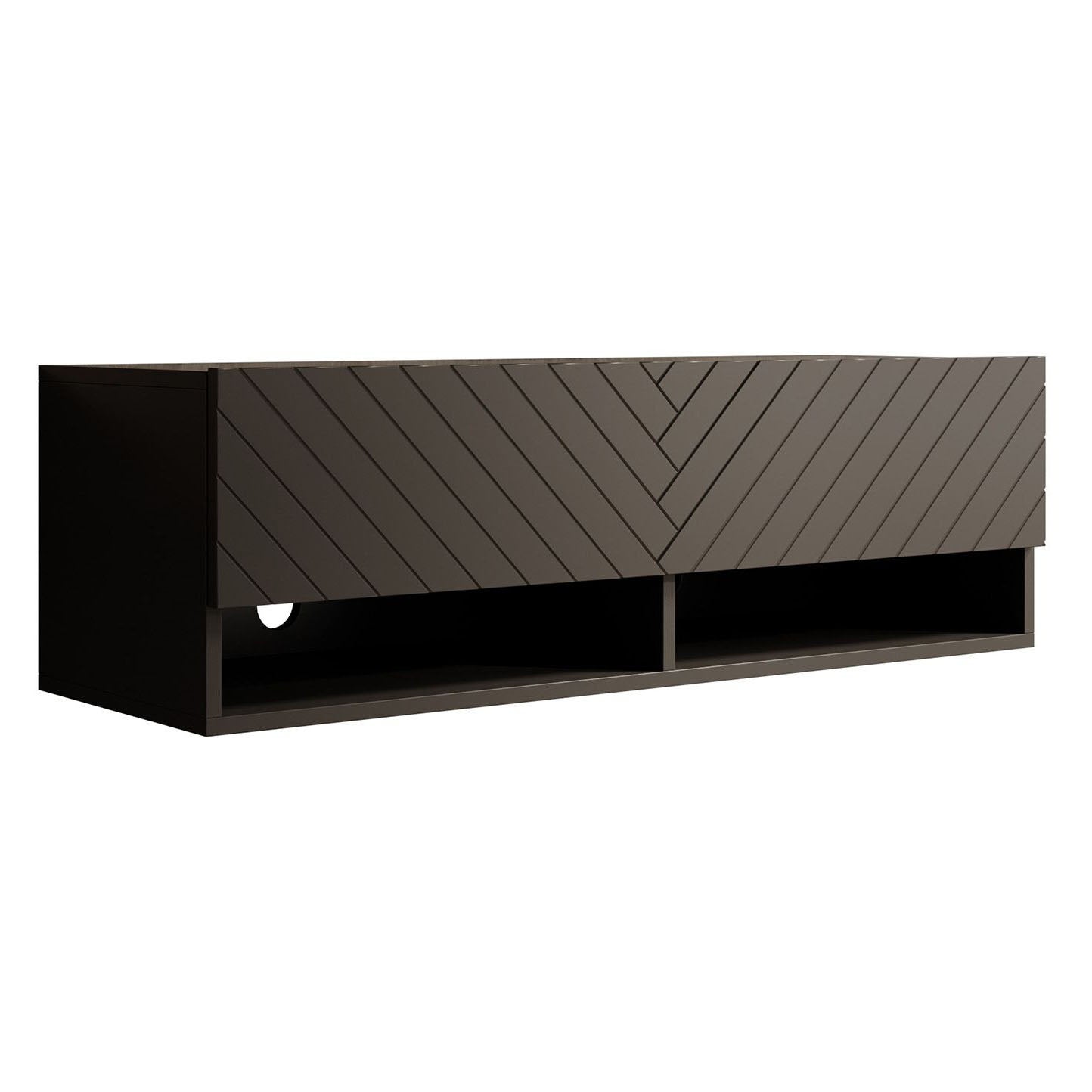 Meubella - TV-Meubel Asino - Zwart Visgraat - 100 cm