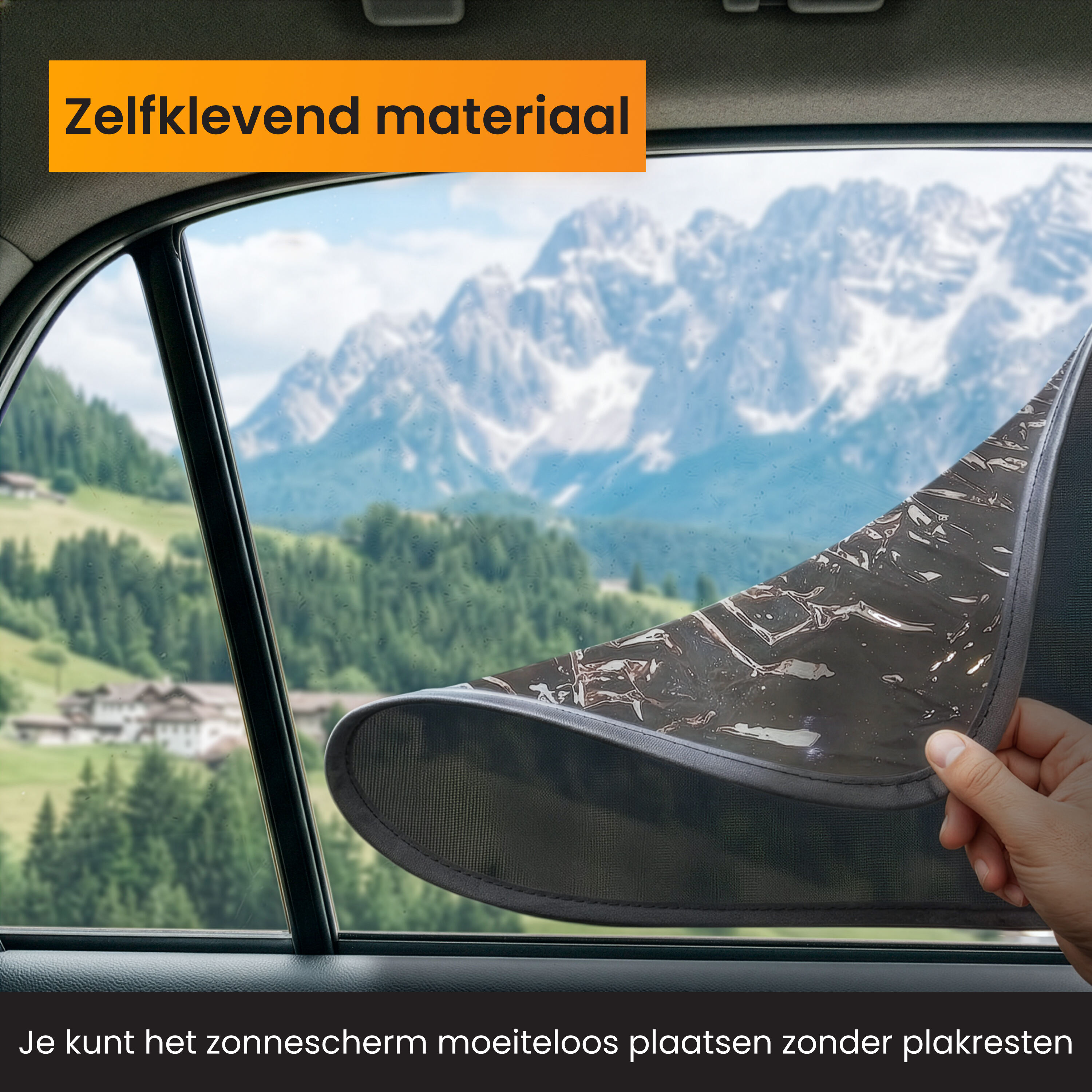 R2B Auto Zonnescherm voor de Zijruit - Set van 2