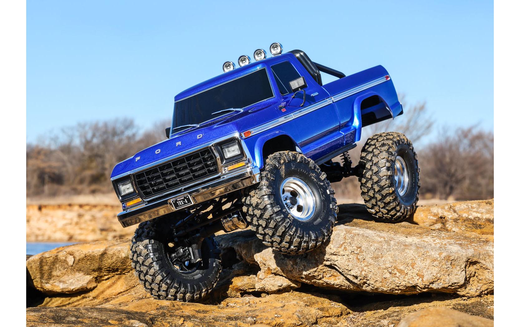 Scale Crawler TRX-4 Ford F-150 XLT High Trail Blau ARTR 1:10<br>Rockcrawler mit 1979 Ford F-150 Pickup Karosserie