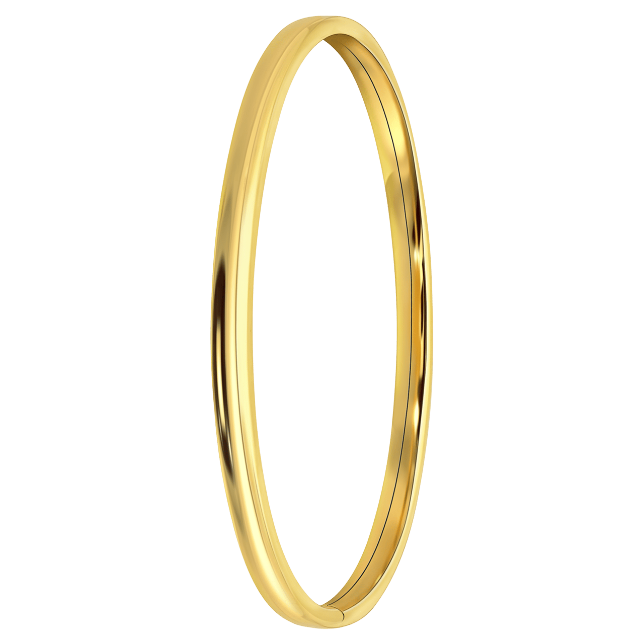 Zilveren goldplated bangle 4mm