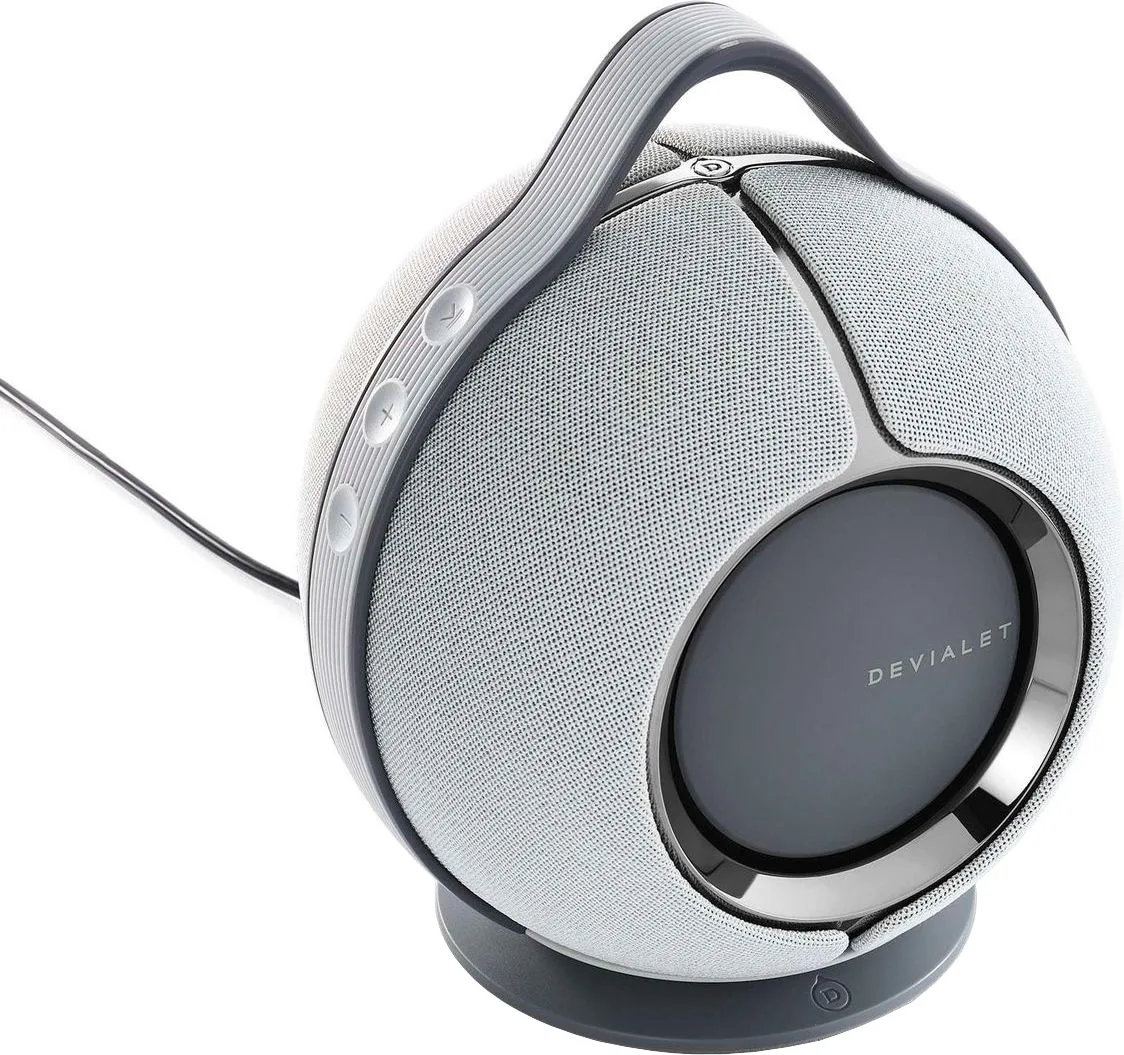 Devialet Mania 95 dB Gris clair   Charging station Enceintes Bluetooth portables