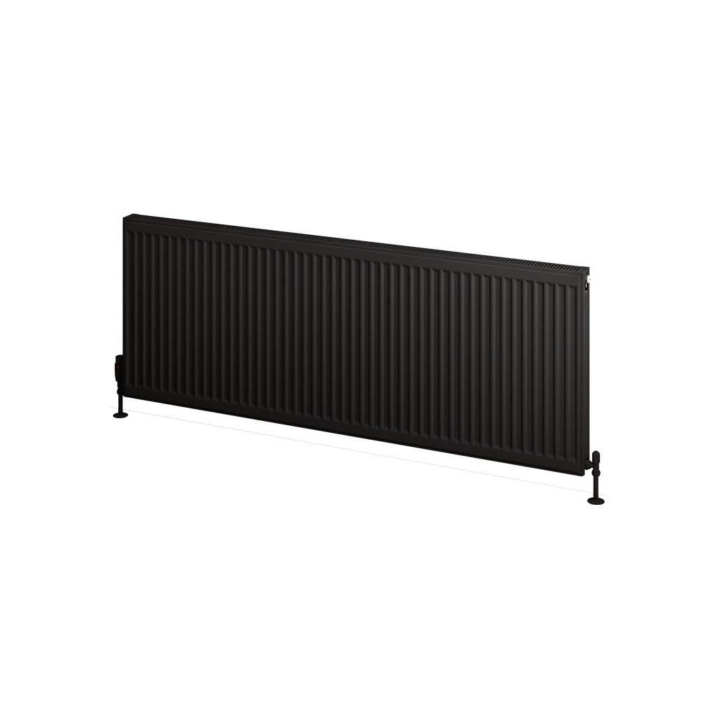 Eastbrook Type 11 paneelradiator 160x60cm 1871W zwart mat