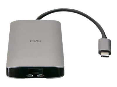 C2G USB-C® Mini Dock with HDMI, 2x USB-A, Ethernet, SD Card Reader, and USB-C Power Delivery up to 100W - 4K 30Hz - Dockingstation - USB-C / Thunderbolt 3 - HDMI - 1GbE