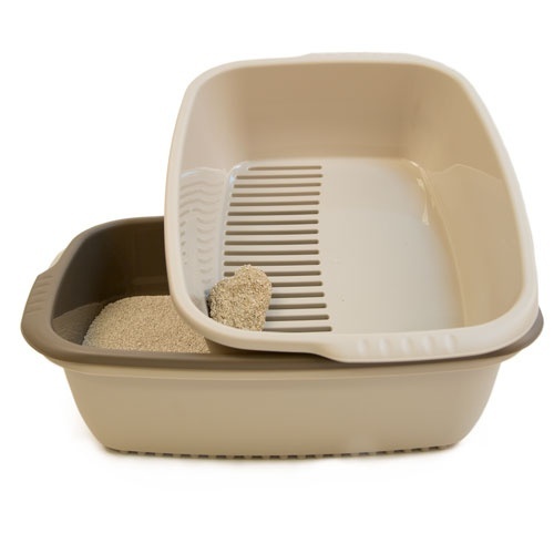 Bandeja de areia para gatos TK-Pet com peneira