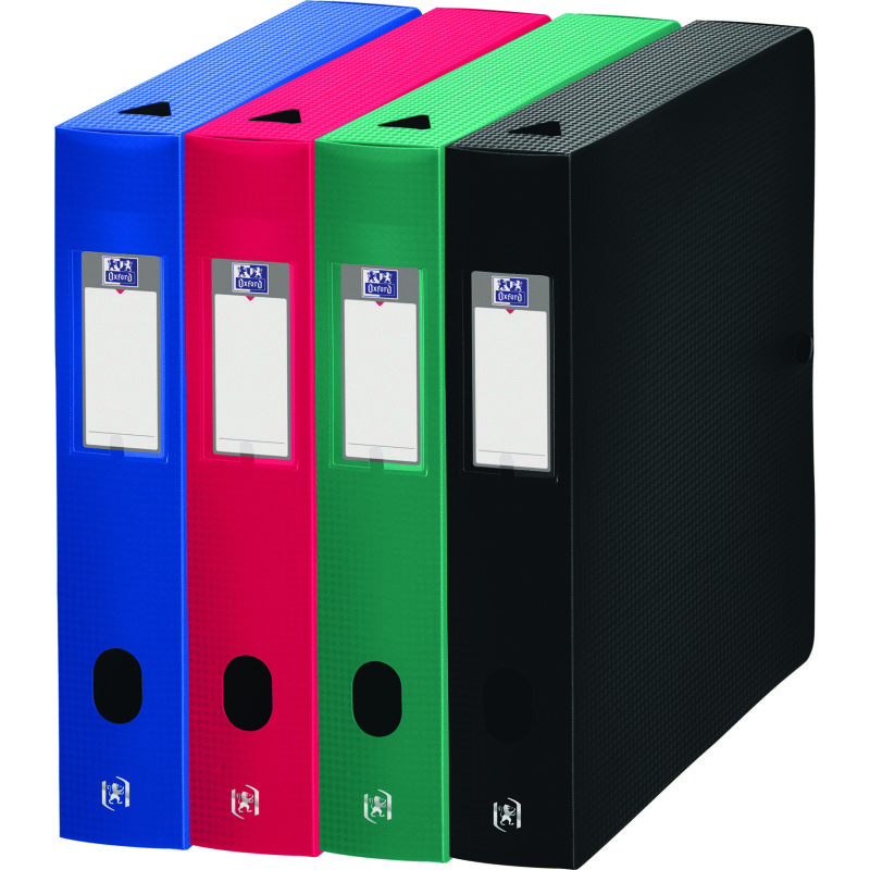 Boîte de classement plastique Oxford Memphis dos 6 cm couleurs assorties classiques