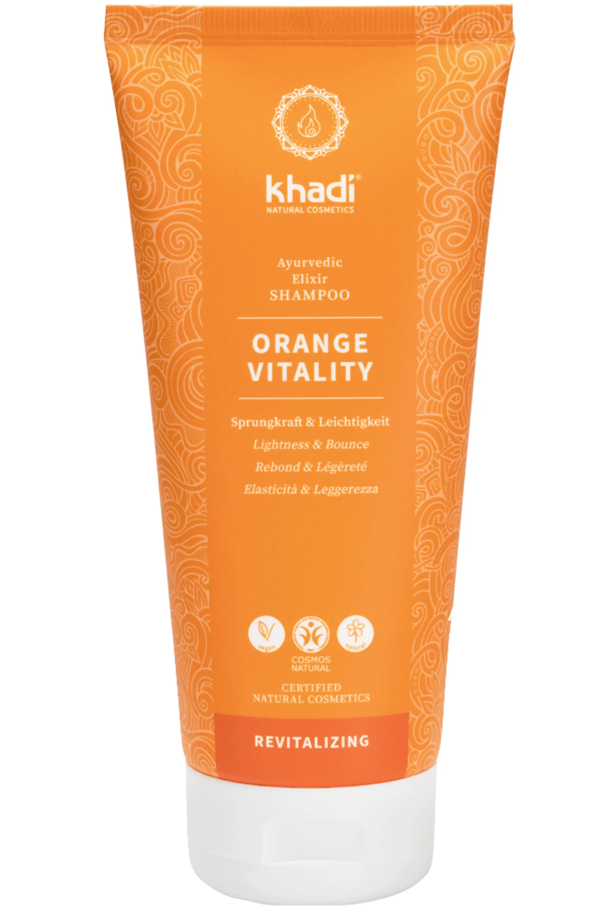 KHADI Shampoing rebond & légèreté ayurvédique Orange Vitality-200 ml