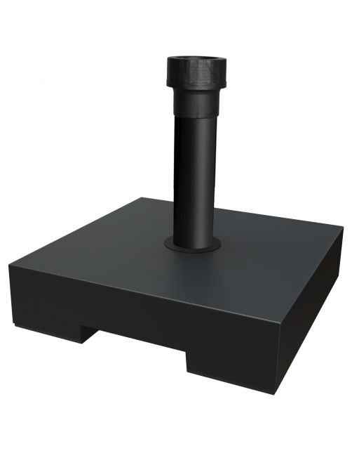 Helcosol Parasolvoet Beton Met Wiel - Tuinmeubelen - 30 kg Zwart Graniet Look