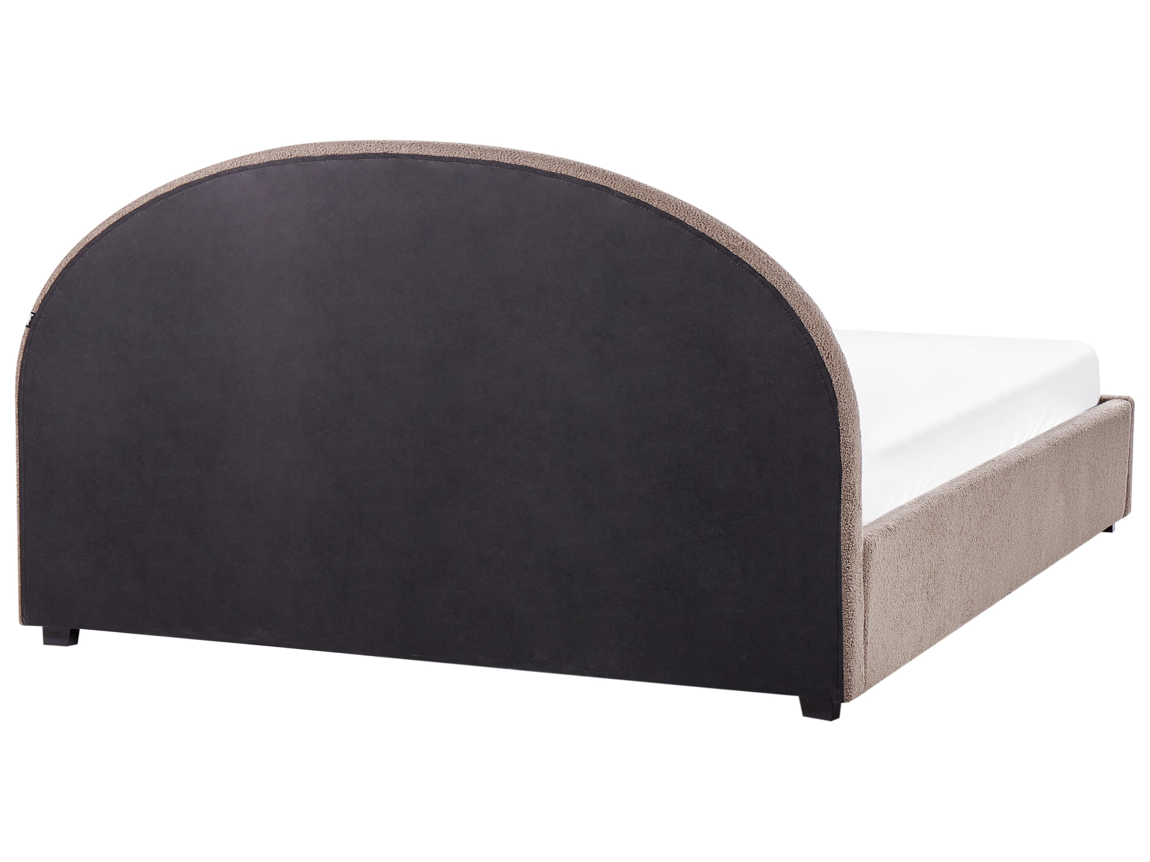 Bed met opbergruimte Bouclé VAUCLUSE 180 x 200 cm Taupe