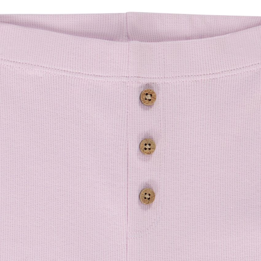 Caleçon effet côtelé avec boutons coco pour bébé fille - Lilas
