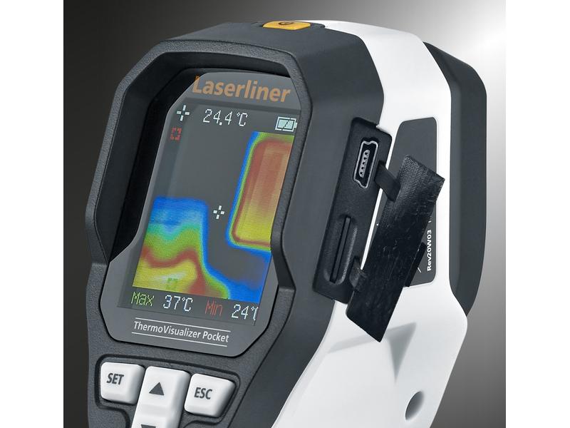 Laserliner Wärmebildkamera ThermoVisualizer Pocket Visualisierung von Temperaturverläufen für die Anwendung im Bauwesen, Elektrotechnik und Industrie